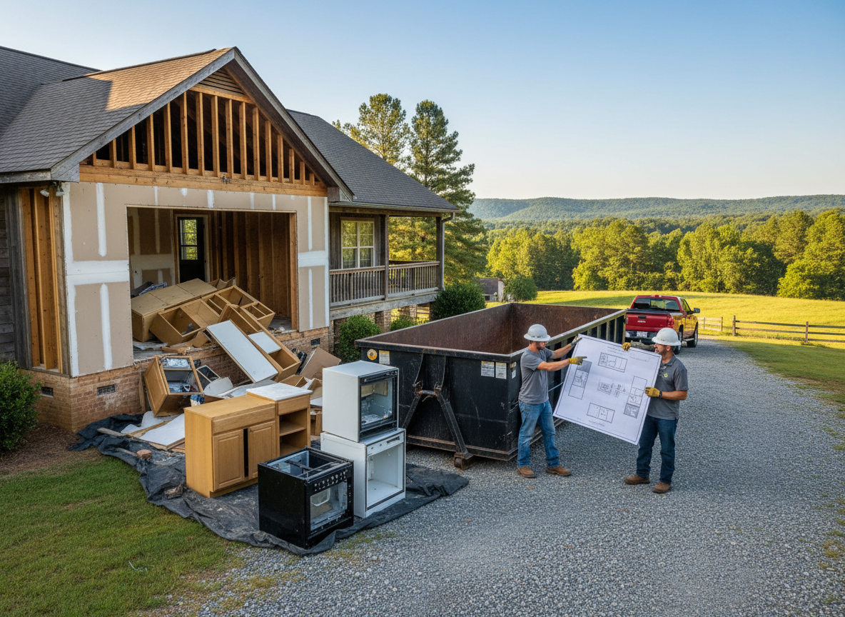 How to Size a Rolloff Dumpster for Kitchen Remodels in Calhoun