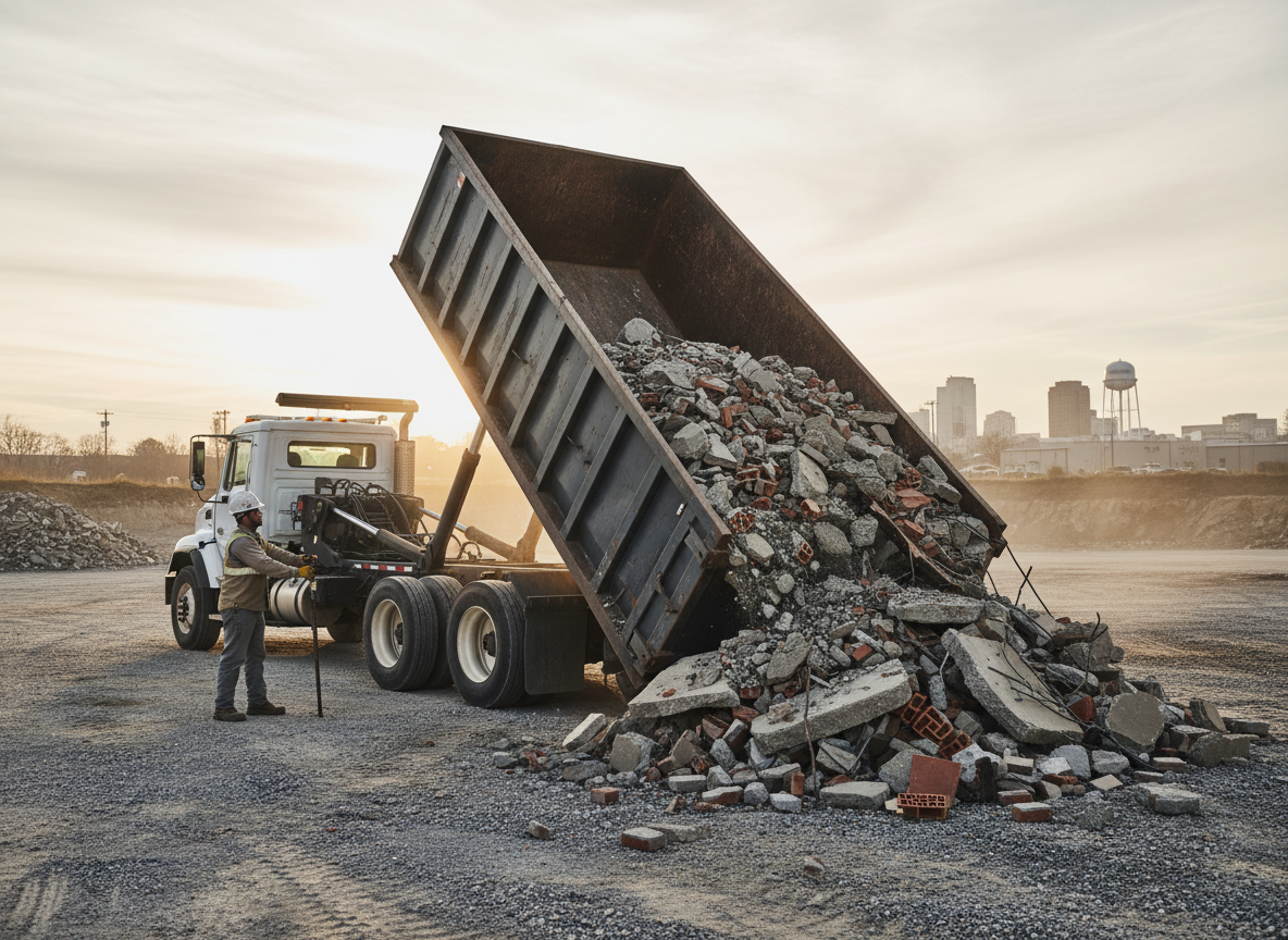 Concrete and Rubble Dumpster Rental in Calhoun