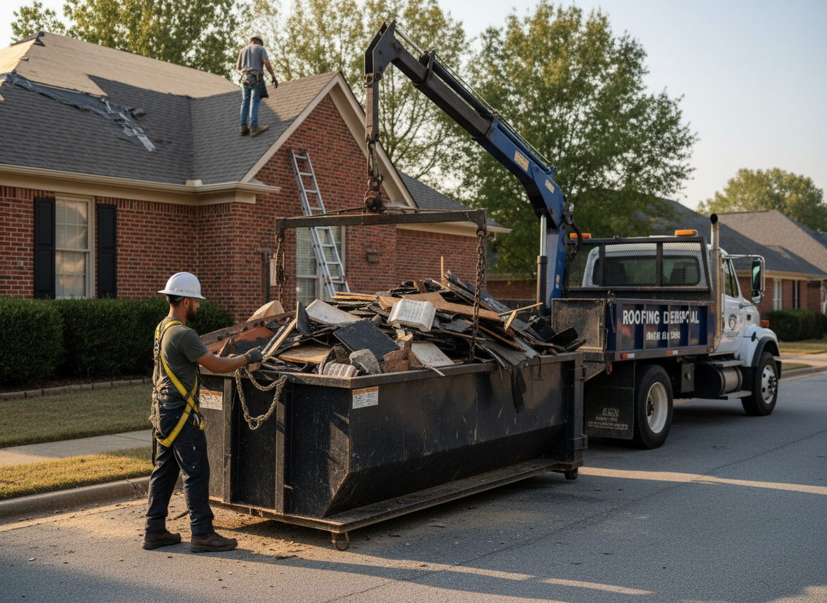 Roofing Debris Dumpster Rental in Calhoun