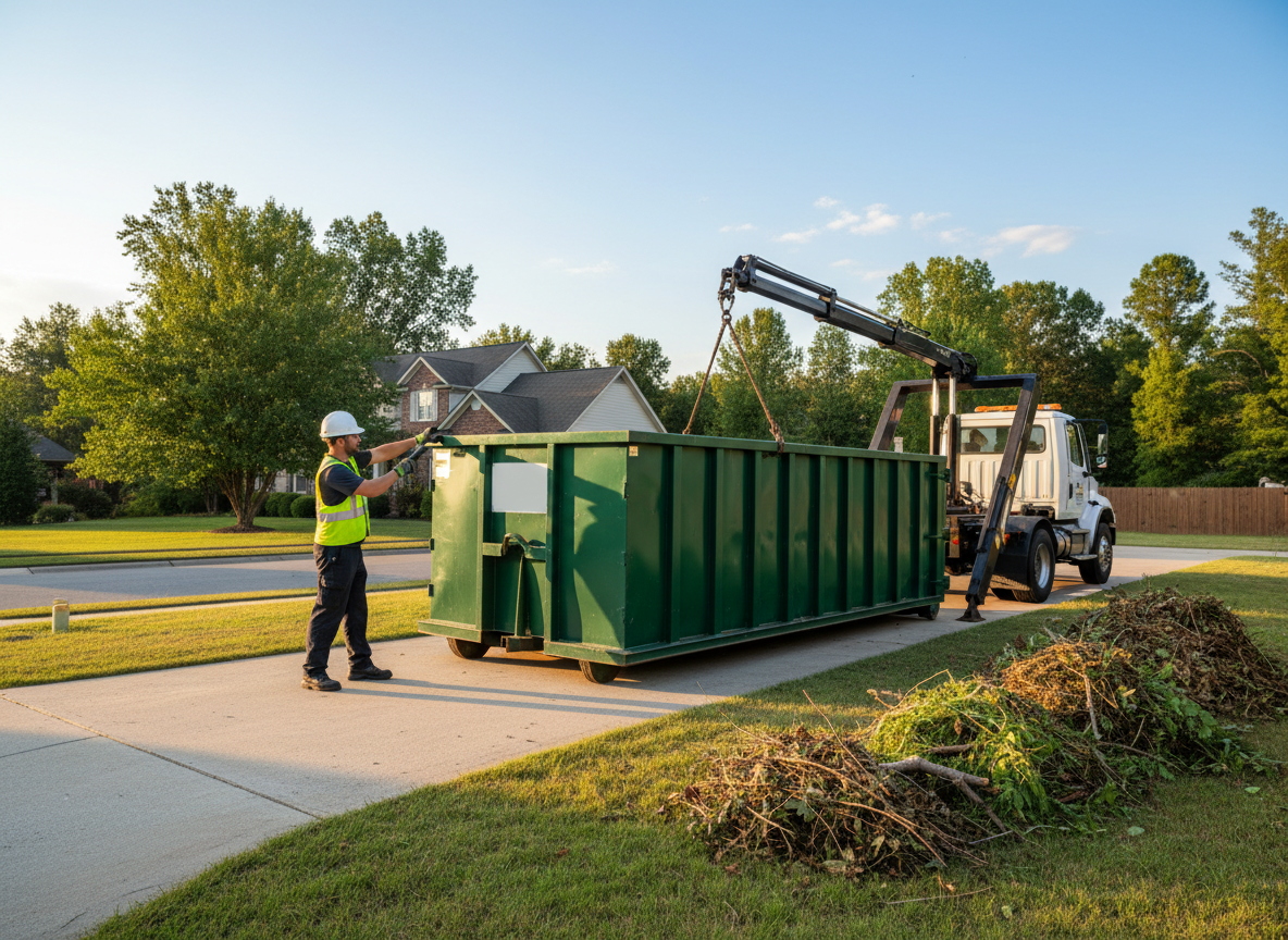 Yard Waste Dumpster Rental in Calhoun